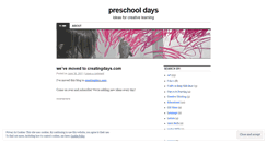 Desktop Screenshot of preschooldays.wordpress.com