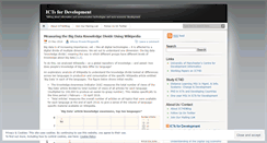 Desktop Screenshot of ict4dblog.wordpress.com