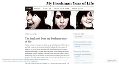 Desktop Screenshot of freshmanyearoflife.wordpress.com