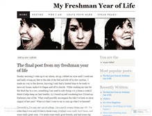 Tablet Screenshot of freshmanyearoflife.wordpress.com