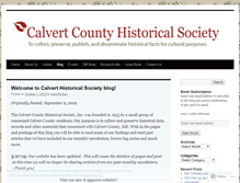 Tablet Screenshot of calverthistory.wordpress.com