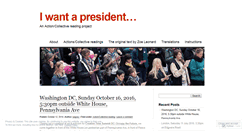 Desktop Screenshot of iwantapresident.wordpress.com