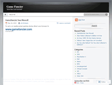 Tablet Screenshot of gamefancier.wordpress.com