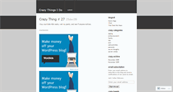 Desktop Screenshot of crazythingsido.wordpress.com