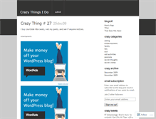 Tablet Screenshot of crazythingsido.wordpress.com