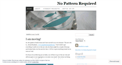 Desktop Screenshot of nopatternrequired.wordpress.com