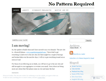 Tablet Screenshot of nopatternrequired.wordpress.com