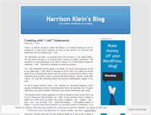 Tablet Screenshot of harrisonklein.wordpress.com