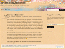 Tablet Screenshot of ignoreallmytheories.wordpress.com