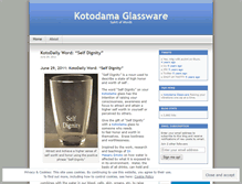 Tablet Screenshot of kotodamaglassware.wordpress.com