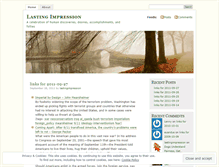 Tablet Screenshot of lastingimpression.wordpress.com