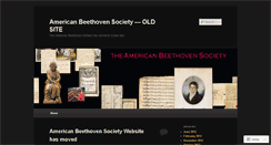Desktop Screenshot of americanbeethovensociety.wordpress.com