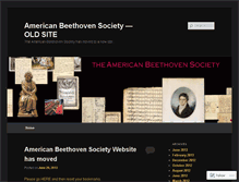 Tablet Screenshot of americanbeethovensociety.wordpress.com
