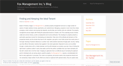 Desktop Screenshot of foxmanagementinc.wordpress.com