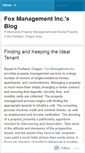 Mobile Screenshot of foxmanagementinc.wordpress.com