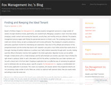 Tablet Screenshot of foxmanagementinc.wordpress.com