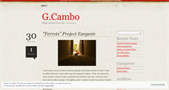 Desktop Screenshot of gcambo.wordpress.com