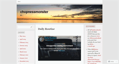 Desktop Screenshot of chopnessmonster.wordpress.com