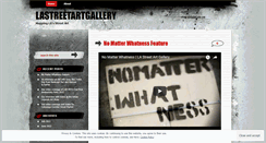 Desktop Screenshot of lastreetartgallery.wordpress.com
