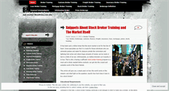 Desktop Screenshot of brokertraining.wordpress.com