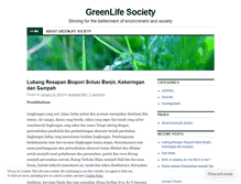 Tablet Screenshot of greenlifesociety.wordpress.com