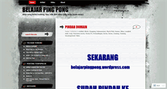 Desktop Screenshot of belajarpingpong.wordpress.com