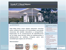 Tablet Screenshot of escuela3manuelbelgrano.wordpress.com