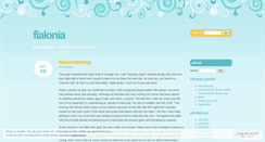 Desktop Screenshot of fialonia.wordpress.com