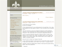 Tablet Screenshot of europeanliving.wordpress.com