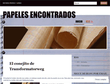Tablet Screenshot of papelesencontrados.wordpress.com
