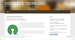 Desktop Screenshot of discretethinking.wordpress.com