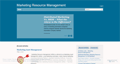 Desktop Screenshot of marketingresourcemanagement.wordpress.com