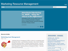 Tablet Screenshot of marketingresourcemanagement.wordpress.com