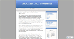 Desktop Screenshot of chla2007.wordpress.com