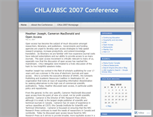 Tablet Screenshot of chla2007.wordpress.com