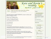 Tablet Screenshot of kateandkevin.wordpress.com