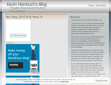 Tablet Screenshot of kevinheinbuch.wordpress.com