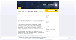 Desktop Screenshot of hellocellohello.wordpress.com
