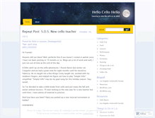 Tablet Screenshot of hellocellohello.wordpress.com