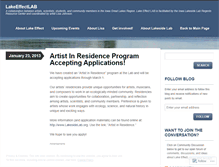 Tablet Screenshot of lakeeffectlab.wordpress.com