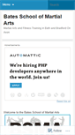 Mobile Screenshot of batesschoolofmartialarts.wordpress.com
