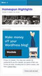 Mobile Screenshot of homespunhighlights.wordpress.com