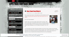 Desktop Screenshot of letstalkfootballnow.wordpress.com