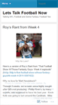 Mobile Screenshot of letstalkfootballnow.wordpress.com