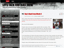 Tablet Screenshot of letstalkfootballnow.wordpress.com