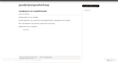 Desktop Screenshot of goudprijsengoudverkoop.wordpress.com