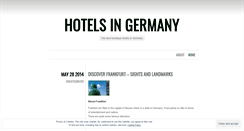 Desktop Screenshot of hotelsgermany.wordpress.com