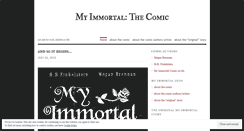 Desktop Screenshot of myimmortalcomic.wordpress.com