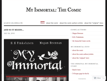 Tablet Screenshot of myimmortalcomic.wordpress.com