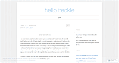 Desktop Screenshot of hellofreckle.wordpress.com